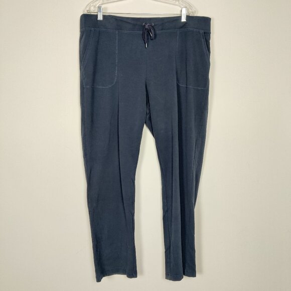 L.L. Bean Men's Track Pants Size XL Navy Cotton Pull On Lightweight Workout - Picture 1 of 11